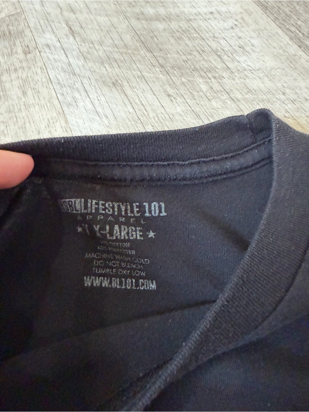 Kids Black Short Sleeve Tee with Red Emblem - Picture 3 of 5